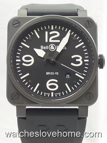 36 mm Bell & Ross Automatic Square BR03 BR03-92-CA