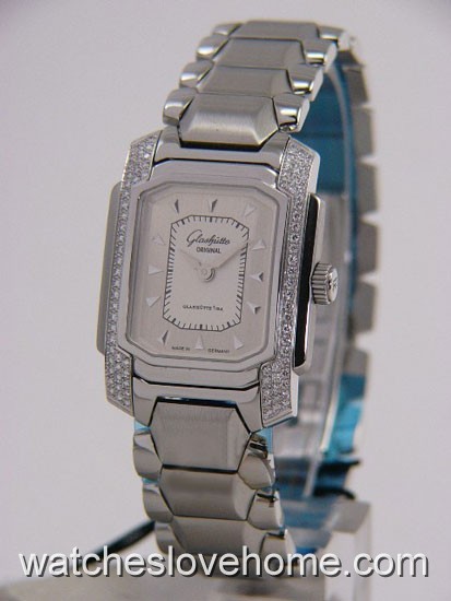 23.5 mm Automatic Bracelet Glashutte Lady Serenade Karree 21-01-03-98-04