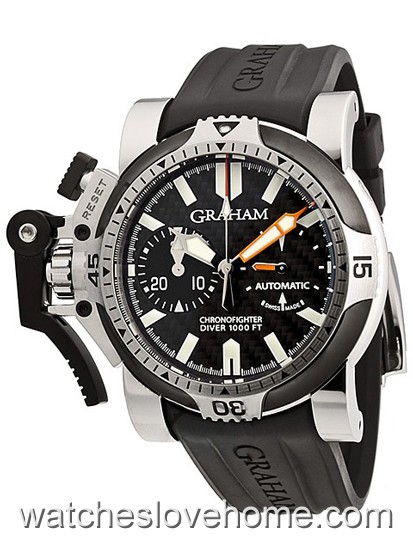 Automatic Round Graham 47 millimeters Chronofighter Oversize 2OVDIVAS.B03A.K10B