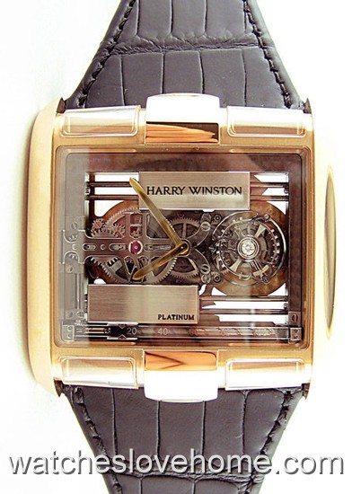 49 mm x 47 mm Rectangle Automatic Harry Winston Premier Collection 350.MATRL