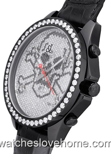 Jacob & Co. Round 47 mm Automatic H24 Five Time Zone JC-SKULLBCD