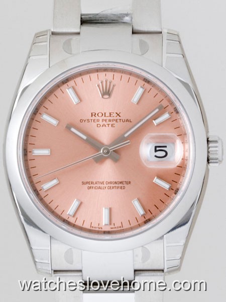 Automatic 34 mm Round Rolex Date Mens 115200PSO