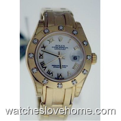 29mm Automatic Rolex Round Pearlmaster 80318